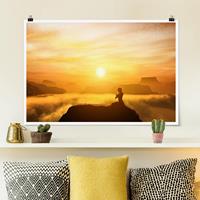 Bilderwelten Poster Natur & Landschaft - Querformat Yoga Meditation