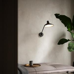 Nordlux Wandlamp zwart Darci metaal stekker en schakelaar