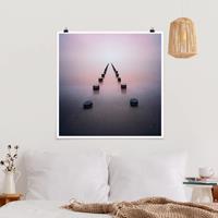 Bilderwelten Poster Natur & Landschaft - Quadrat Zen am Strand