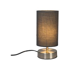 QAZQA Moderne Tischlampe grau mit Stahl - Milo 2