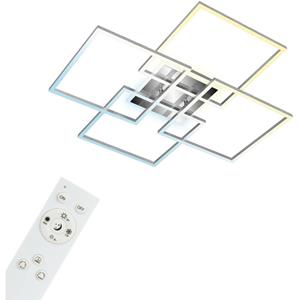 Briloner LED plafondlamp Frame S, 72,4x72,4 cm, aluminium