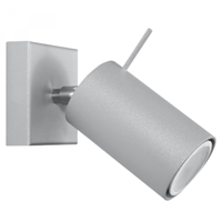 SL.0449 Wandleuchte ring 1 grau l: 8, b: 15, h: 8, Fassung GU10, dimmbar - Sollux