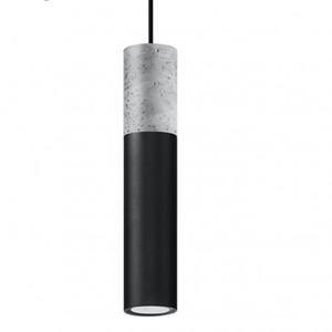 Sollux - SL.0650 Pendelleuchte borgio 1 schwarz l: 8, b: 8, h: 100, Fassung GU10, dimmbar