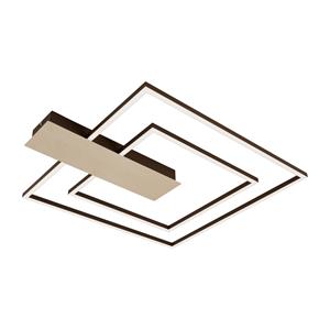 Briloner LED Deckenleuchte Nico Duo in Gold 25W 3000lm eckig