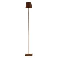 Zafferano Poldina L accu-vloerlamp IP54 corten