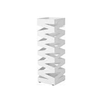 SONGMICS Vierkante metalen paraplubak, Wit