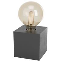 EGLO Tischleuchte »PRESTWICK 2«, Tischleuchte in schwarz aus Holz - exkl. E27 - 1X40W