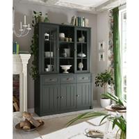LOMADOX Landhaus Buffetschrank ATHEN-61 in edlem grün - B/H/T: 130/196/43 cm