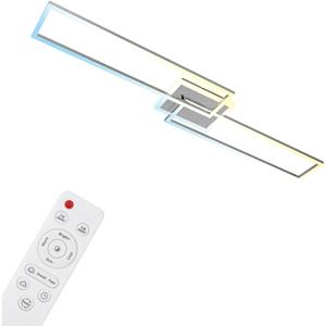 Briloner LED Deckenleuchte smart schwenkbar WiFi Backlight CCT dimmbar alu 40W