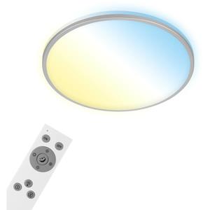 Briloner LED plafondlamp Ivy S, dimbaar, CCT, wit/chroom