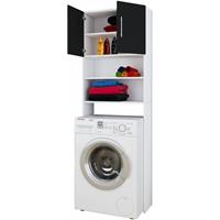 PKline Jutas Badschrank für Waschmaschine SchwarzWeiß 56-912210
