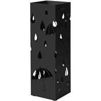 SONGMICS Metalen paraplubak met haken, Zwart