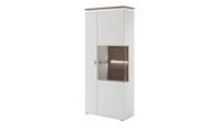 Primo Kombi-Vitrine  Aurelia ¦ weiß ¦ Maße (cm): B: 90 H: 208 T: 37  - Möbel Kraft