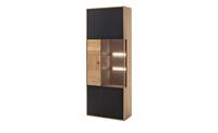 Kombi-Vitrine ¦ holzfarben ¦ Maße (cm): B: 79 H: 207 T: 37  - Möbel Kraft