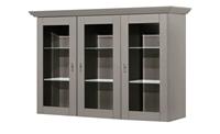 maison bleue Vitrinenaufsatz für Sideboard  Florian ¦ grau ¦ Maße (cm): B: 171,3 H: 112 T: 48  - Möbel Kraft