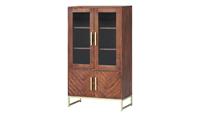 Vitrine ¦ holzfarben ¦ Maße (cm): B: 80 H: 140 T: 39  - Möbel Kraft