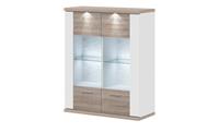 Primo Hängevitrine   Titan ¦ holzfarben ¦ Maße (cm): B: 106 H: 130 T: 42  - Möbel Kraft