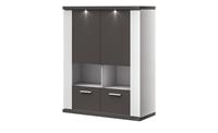 Primo Hängevitrine   Titan ¦ grau ¦ Maße (cm): B: 106 H: 130 T: 42  - Möbel Kraft