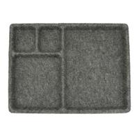 Kikkerland Utensilien-Organizer aus Filz, 28,6x20x2cm grau