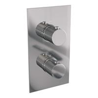 Brauer Chrome Carving 3-weg inbouwthermostaat met in- en afbouwdelen chroom