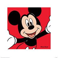 Pyramid Kunstdruk Mickey Mouse Red 40x40cm