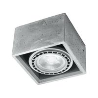 SL.0883 Deckenleuchte quatro 1 beton l: 14cm, b: 14cm, h: 9cm, GU10/40W, dimmbar - Sollux