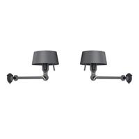 Tonone Bolt Bed Underfit met stekker Wandlamp Set van 2 - Donkergrijs