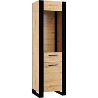BIM FURNITURE Vitrine NUKA E 188 cm artisan eiche / schwarz