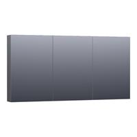 Saniclass Plain Spiegelkast 139x70x15cm Hoogglans Grijs SK-PL140HG