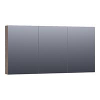 Saniclass Plain Spiegelkast 139x70x15cm Burned Bark SK-PL140BB