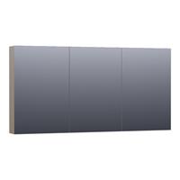 Saniclass Plain Spiegelkast 139x70x15cm Hoogglans Taupe SK-PL140HT