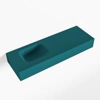 Mondiaz LEX Opbouwwastafel 90x30x12cm 0 kraangaten wasbak links Solid Surface mat F52117Smag