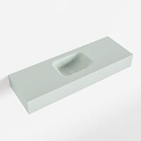 Mondiaz LEX Opbouwwastafel 90x30x12cm 0 kraangaten wasbak midden Solid Surface Greey mat F52116Greey