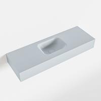 Mondiaz LEX Opbouwwastafel 90x30x12cm 0 kraangaten wasbak midden Solid Surface Clay mat F52116Clay