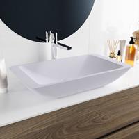 Mondiaz Topi waskom 59.5x34.5x10cm rechthoek opbouw Solid Surface Cale/Cale M80180CaleCale