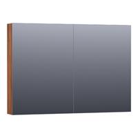 Saniclass Plain Spiegelkast 99x70x15cm Natural Walnut SK-PL100NWA