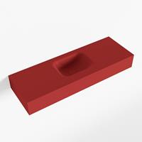 Mondiaz LEX Opbouwwastafel 90x30x12cm 0 kraangaten wasbak midden Solid Surface mat F52116Fire