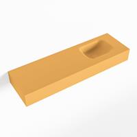 Mondiaz LEX Opbouwwastafel 100x30x12cm 0 kraangaten wasbak rechts Solid Surface mat F52121Ocher