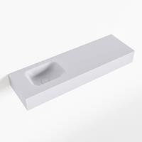 Mondiaz LEX Opbouwwastafel 100x30x12cm 0 kraangaten wasbak links Solid Surface Cale mat F52120Cale