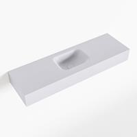 Mondiaz LEX Opbouwwastafel 100x30x12cm 0 kraangaten wasbak midden Solid Surface Cale mat F52119Cale