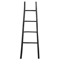 Decoratieve ladder Roel - zwart - 160x55x5 cm