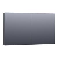 Saniclass Plain Spiegelkast 119x70x15cm Hoogglans Grijs SK-PL120HG