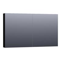 Saniclass Plain Spiegelkast 119x70x15cm Hoogglans Zwart SK-PL120HZ