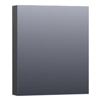 Saniclass Plain Spiegelkast 59x70x15cm Black Wood Linksdraaiend SK-PL60LBW