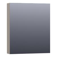 Saniclass Plain Spiegelkast 59x70x15cm Mat Taupe Linksdraaiend SK-PL60LMT