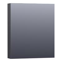 Saniclass Plain Spiegelkast 59x70x15cm Black Wood Rechtsdraaiend SK-PL60RBW