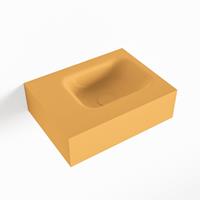 Mondiaz LEX Opbouwwastafel 40x30x12cm 0 kraangaten wasbak rechts Solid Surface mat F52103Ocher