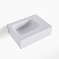 Mondiaz LEX Opbouwwastafel 40x30x12cm 0 kraangaten wasbak links Solid Surface Cale mat F52102Cale