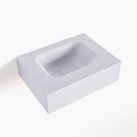 Mondiaz LEX Opbouwwastafel 40x30x12cm 0 kraangaten wasbak midden Solid Surface Cale mat F52101Cale