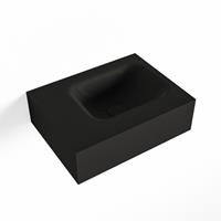 Mondiaz LEX Opbouwwastafel 40x30x12cm 0 kraangaten wasbak rechts Solid Surface Urban mat F52103Urban